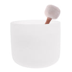 Frosted Quartz 7'' Crystal Singing Bowl C Note for Root Chakra