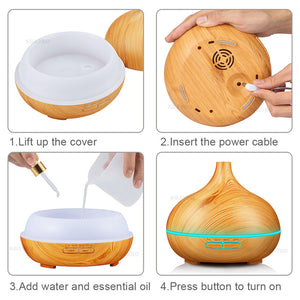 300ml Air Humidifier Essential Oil Diffuser