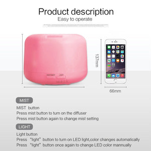 300ml Aromatherapy Diffuser Air Humidifier with 7 Color Changing Lights