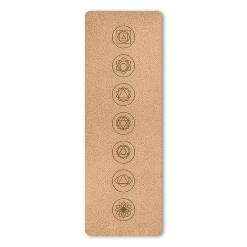 Yoga Mat 4/5/6mm Natural Cork TPE Printed Non-Slip Esterilla Yoga
