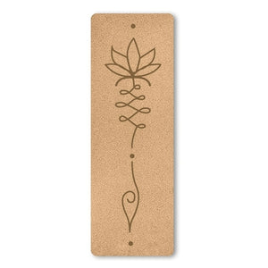 Yoga Mat 4/5/6mm Natural Cork TPE Printed Non-Slip Esterilla Yoga