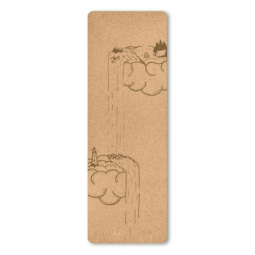 Yoga Mat 4/5/6mm Natural Cork TPE Printed Non-Slip Esterilla Yoga