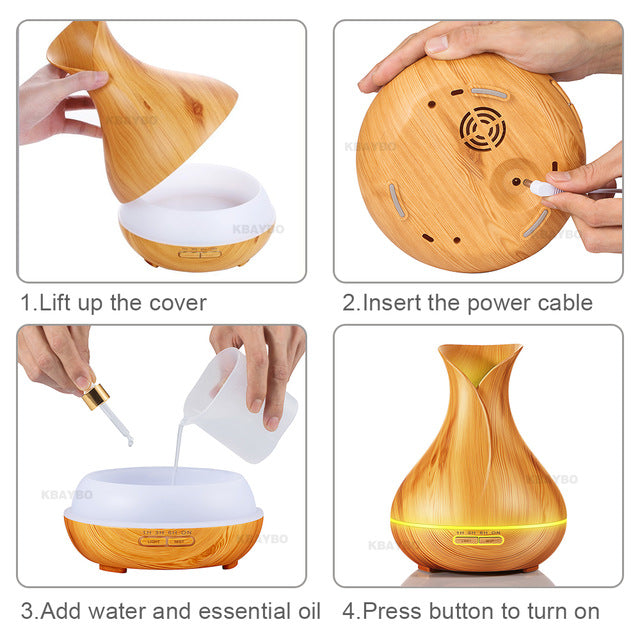 400ml Ultrasonic Air  Aroma Essential Oil Diffuser