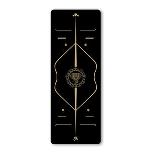 Yoga Mat Luxury Black and Gold 183*68cm*6mm TPE Body Building Fitness Exercise