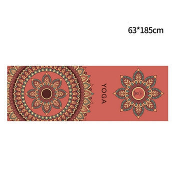 Yoga Mat 65*185cm*4mm Non-slip Yoga Mat Microfiber Towel Fitness Gym