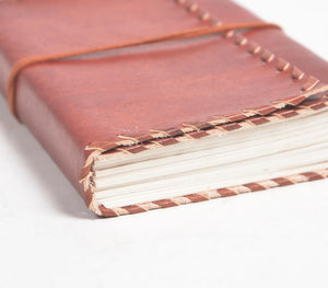 Recycled Leather Unruled Brown Journal