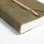 Hand Bound Paper & Olive Leather Journal