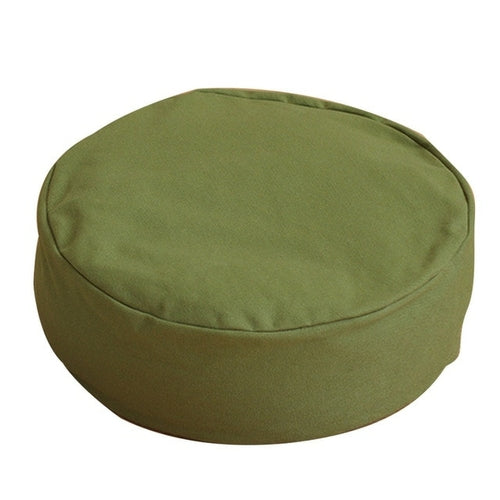 Round Meditation Cushion Filled With Buckwheat Hulls