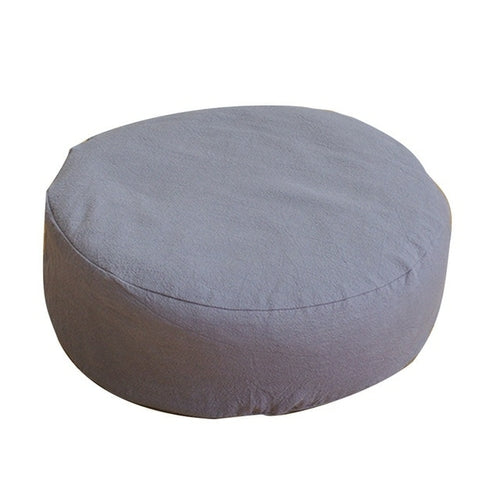 Round Meditation Cushion Filled With Buckwheat Hulls
